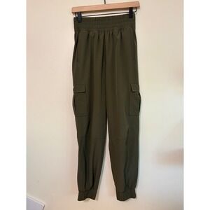 YPB Abercrombie motionTEK Cargo Joggers Olive Green High Rise Pants‎ XS